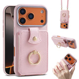 Ring Holder Wallet Card Pocket Crossbody Case for iPhone