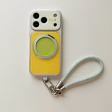 Color Block Magnetic Stand Shockproof Case for iPhone