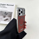 Wood Grain Borderless Heat Dissipation Magnetic Case for iPhone