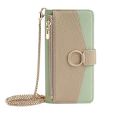 Fashion Leather Wallet Case with Lanyard for iPhone