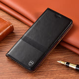 Business Genuine Leather Flip Card Slot Case for iPhone