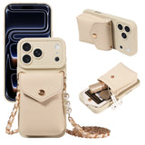 Fashion Leather Wallet Crossbody Shockproof Case for iPhone