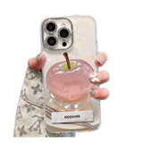 Crystal Apple Cute Heartbeat Phone Case for iPhone