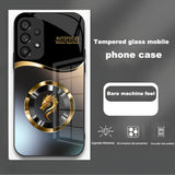 Dragon Head Gradient Glass Anti-Drop Phone Case For Samsung