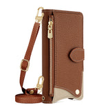Fashion Wallet Leather Case with Lanyard for iPhone