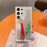 Quicksand Christmas Cartoon Soft Edge Phone Case for Samsung