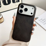 Business Oil‑Waxed Leather Hard Case for iPhone