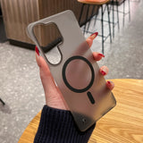 Borderless Matte Magnetic Shockproof Hard Case for Samsung