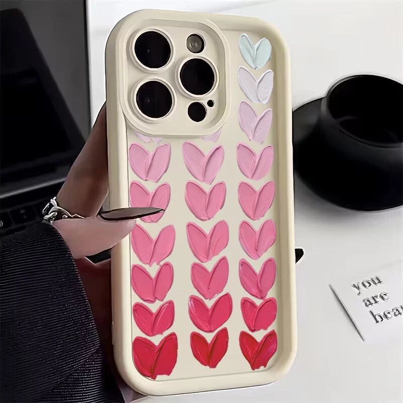 Oil Painting Love Silicone Phone Case for IPhone
