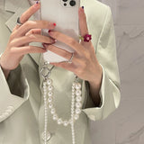 Pearl Bracelets Chain Crossbody Necklace Lanyard Phone Case For iphone
