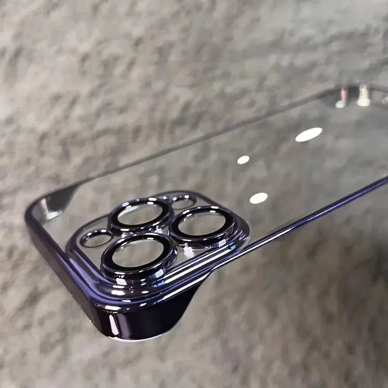 Luxury Plating Transparent Frameless Ultra Thin Case For iPhone