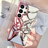 Gradient Color Hollowed Butterfly Plating Cover  For Samsung