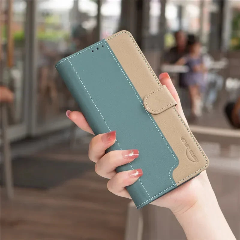 Leather Wallet Card Phone Case for Samsung