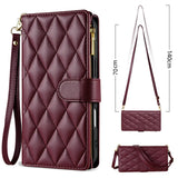 Leather Crossbody Card Wallet Case for Samsung