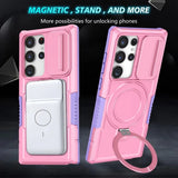 Hit Color Armor Magnetic Bracket Slide Camera  Case For Samsung