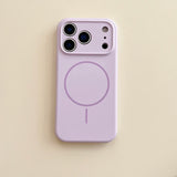 Magnetic Solid Color Silicone Phone Case for iPhone