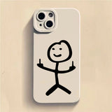 Cute Matchman Matte Silicone Phone Case for iPhone