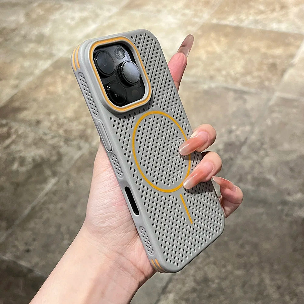 Summer Dopamine Color Breathable Magnetic Case for iPhone