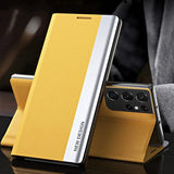 Luxury Leather Flip Stand Case For Samsung