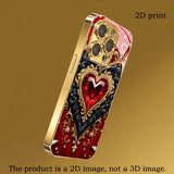 Luxury Heart Gem Pattern Electroplated Case for iPhone