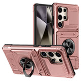 Wallet Magnetic Rotated Ring Kickstand Case For Samsung