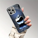 Creativity Fantasy Apple Pattern Tempered Glass Phone Case For iPhone