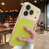 Litchi Leather Lens Protector Shockproof Case for iPhone