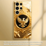 Electroplated tempered glass Artistic pattern phone case for Samsung