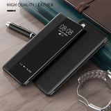 PU Leather Flip Window Shockproof Case for iPhone