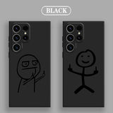 Funny Little Figure Cute Man Phone Case For Samsung