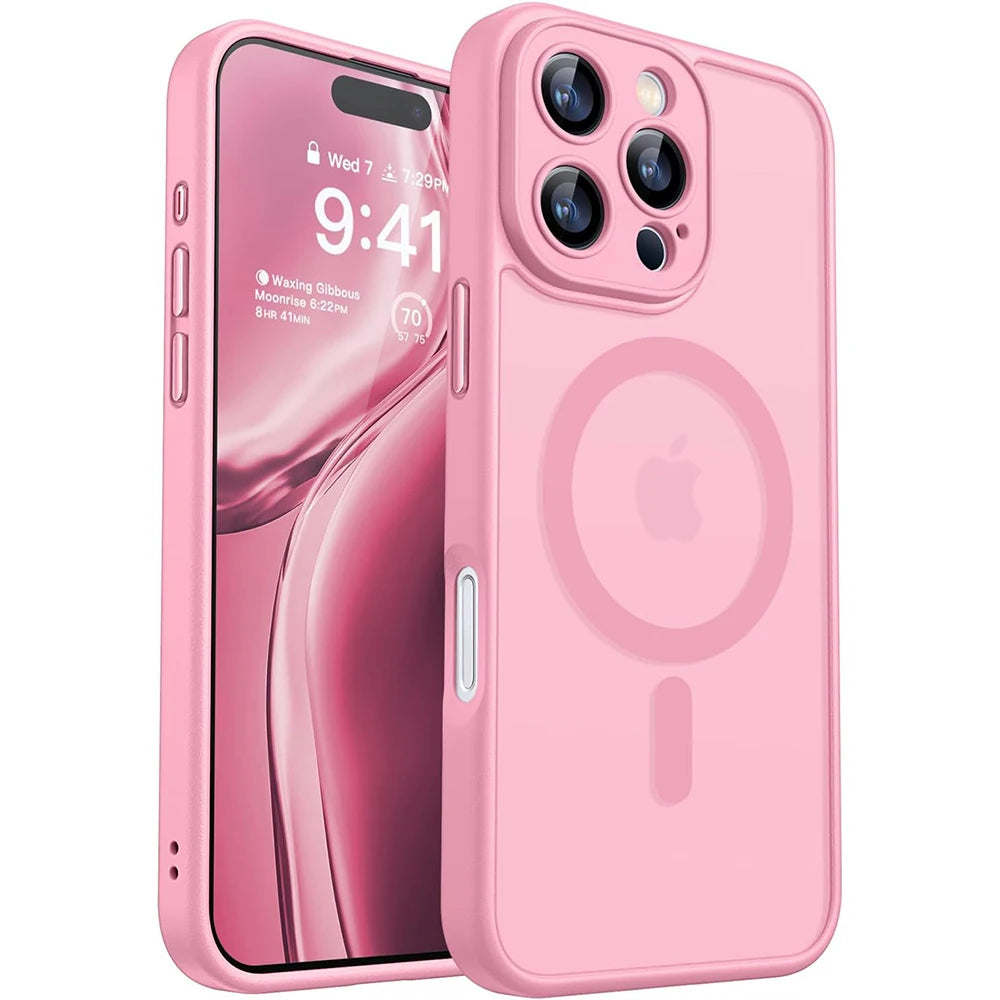 Luxury Transparent Candy Color Matte Magnetic Case For iPhone
