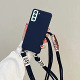 Shoulder Crossbody Lanyard Neck Rope Silicone Cover Case for Samsung