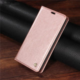 Leather Flip Wallet Case For iPhone