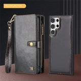 Leather Detachable Magnetic Flip Wallet Case for Samsung