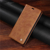 Leather Flip Wallet Case For iPhone
