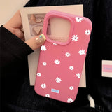 Cute Small Daisy Shockproof Bumper Silicone Case For iPhone