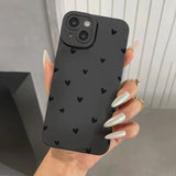 Love Heart Shockproof Silicone Soft Phone Case For iPhone