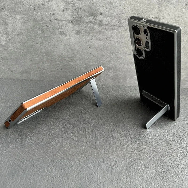 Business Plating Leather Case for Samsung