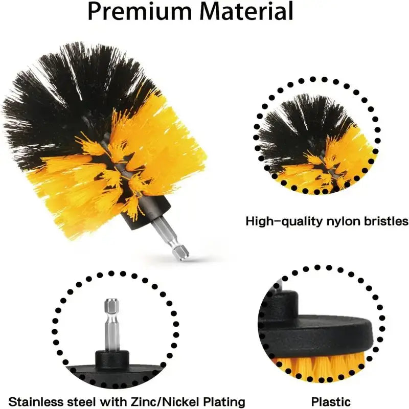 7pcs Moving Brush Head, Electric Cleaning Brush