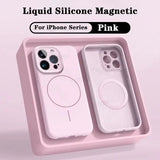 Microfiber Liquid Silicone Magnetic Case for iPhone