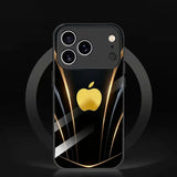 Golden Apple Pattern Electroplated Case for iPhone