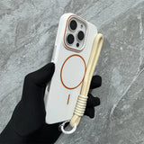 Ultrathin Simple Magnetic Lanyard Bumper Case for iPhone