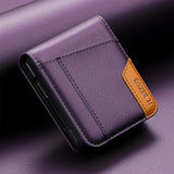 Leather Wallet Phone Case for Samsung Z Flip