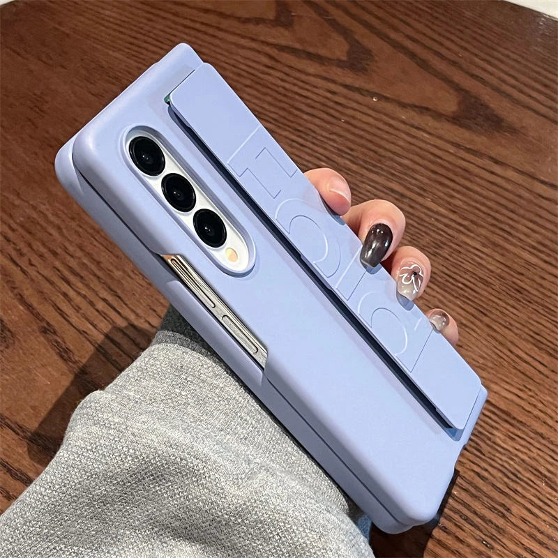 Luxury Soft Silicone Wrist Strap Holder Phone Case For Samsung Z Fold