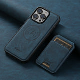 Magnetic Leather Card Holder Case For iPhone