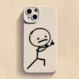 Cute Matchman Matte Silicone Phone Case for iPhone