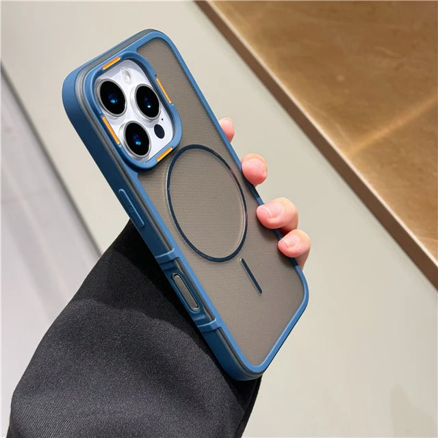 Luxury Matte Breathable Mesh Magnetic Phone Case For iPhone