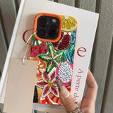 Retro Fruit Pattern Shockproof Soft Phone Case For iPhone