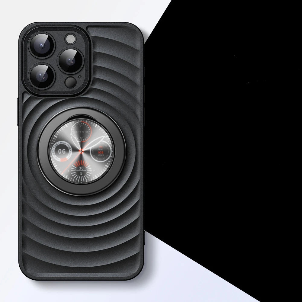 3D Matte Magnetic Stand Holder Hard Phone Case for iPhone