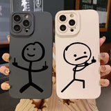 Cute Matchman Matte Silicone Phone Case for iPhone